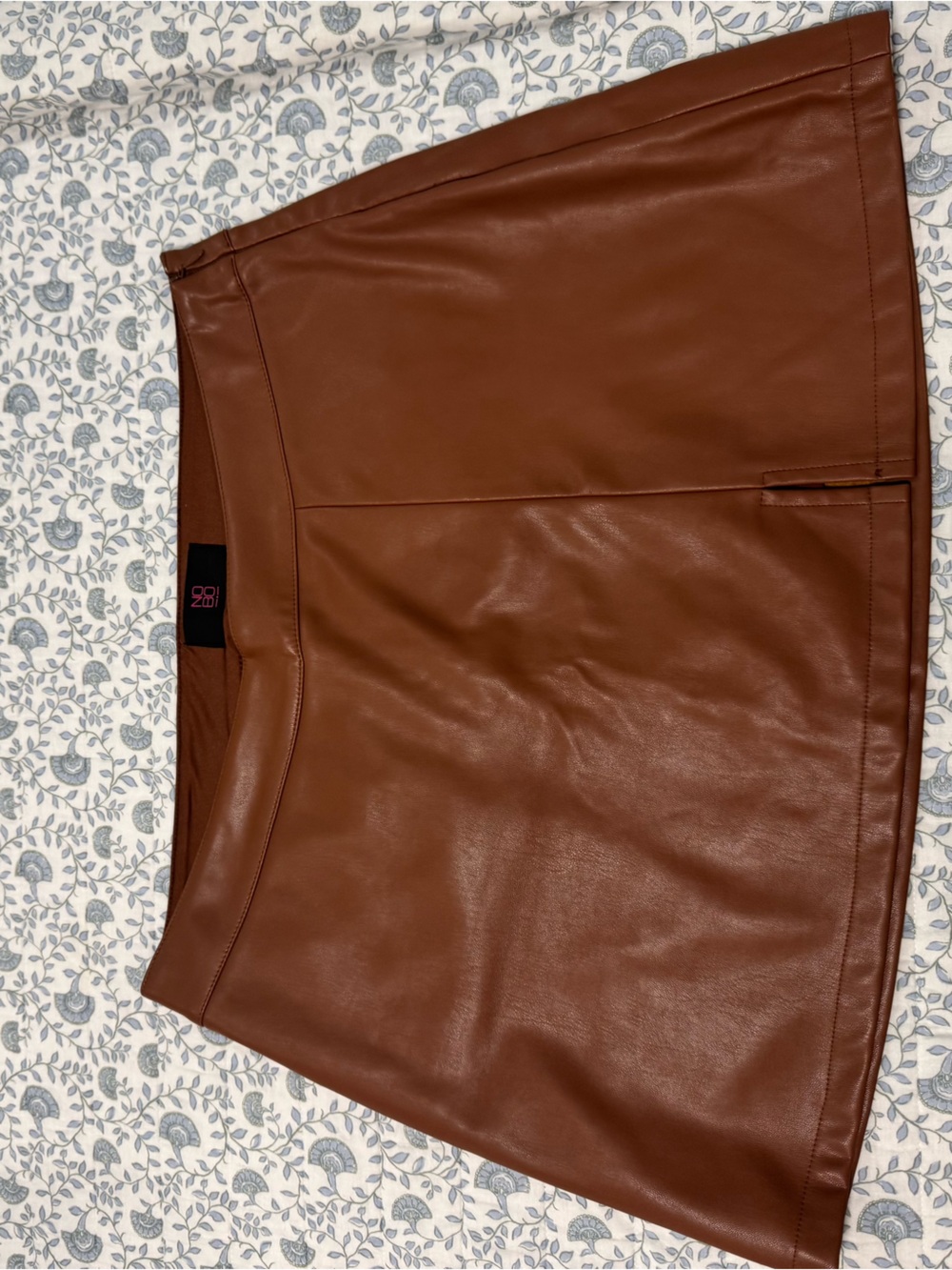 No Boundaries Brown Faux Leather Mini Skirt